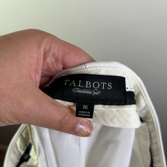 Talbots Women's White Pants Size 16 - Picture 5 of 8